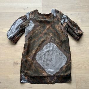 Boss Designer Scarf Print Shift Dress